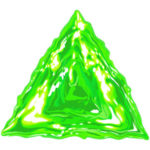 comic hero green portal triangle
