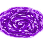 comic hero purple portal oval